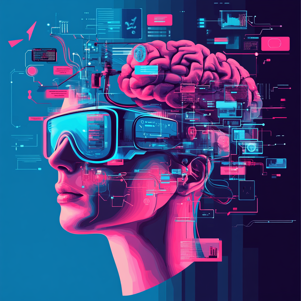 Smart search visualization showing AI-powered content analysis